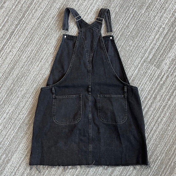 ASOS Denim Overall Dress Jean Jumper Washed Black 14 - Picture 5 of 8